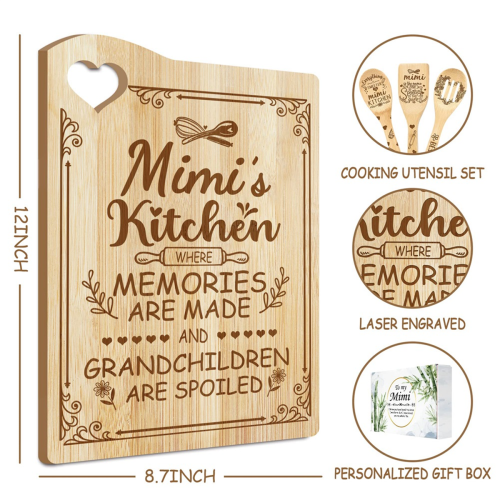 Bamboo Cutting Board Mother's Day Gift for Cutting Board(mimi) 2