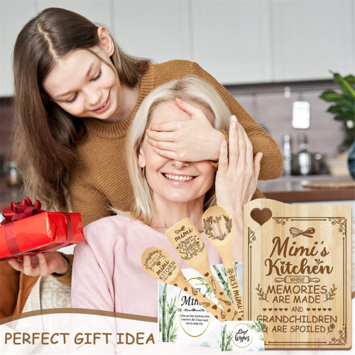 Bamboo Cutting Board Mother's Day Gift for Cutting Board(mimi) 1