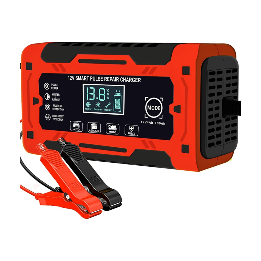Chargeur de batterie intelligent entièrement automatique 12 V et 24 V 6 A, prise UE