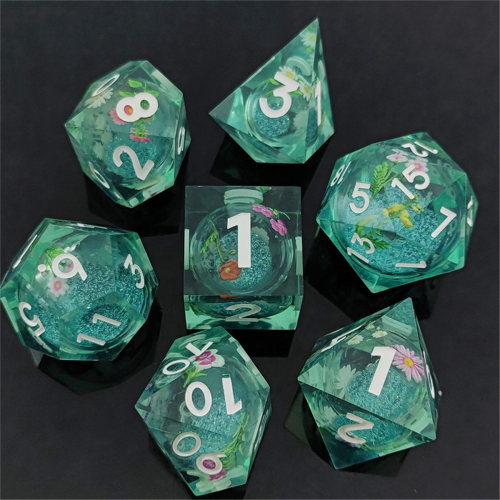 Resin decal quicksand for DND dice coc running group dice E 1