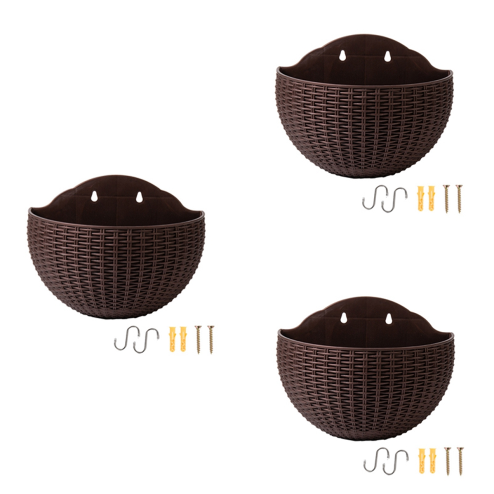 Coffee flower pots Wall-mounted flower pots with drainage hooks-image-OPC-PGZWQJT-NEW