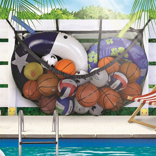 Sac de rangement pour flotteur de piscine, Filet de suspension pour jouets de piscine gonflables, ballons, fournitures de plage - Jardin Sac de rangement pour flotteur de piscine, Filet de suspension pour jouets de piscine gonflables, ballons, fournitures de plage - Jardin