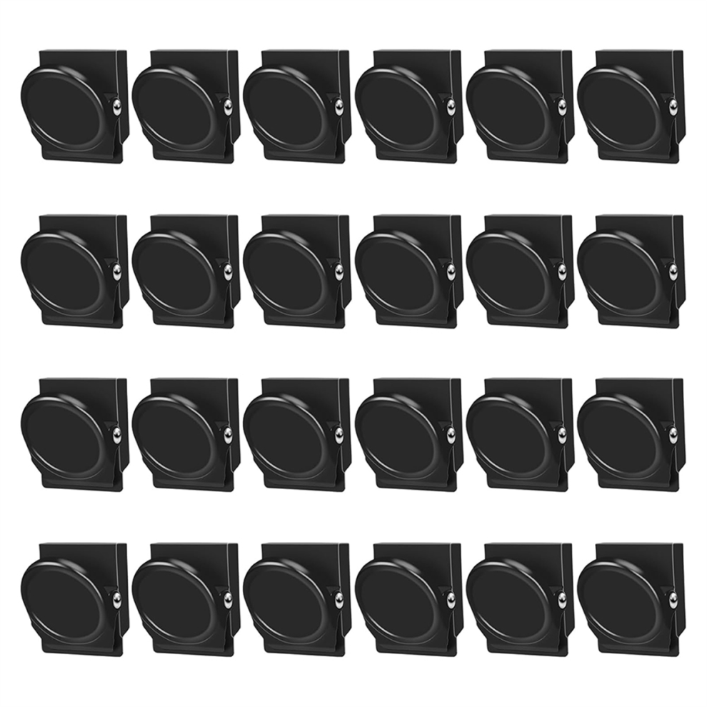 Neznačkové Magnetic Clips, 24 Pcs Fridge Magnet Whiteboard Magnets,Black