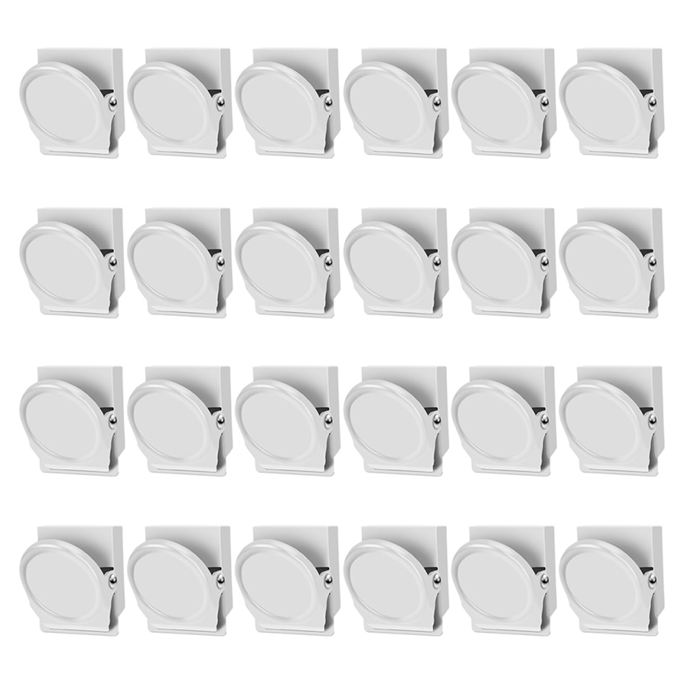 Neznačkové Magnetic Clips, 24 Pcs Fridge Magnet Whiteboard Magnets,White