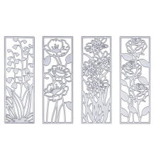 4 peças de moldura de metal para flores e plantas, matrizes de corte para flores e plantas