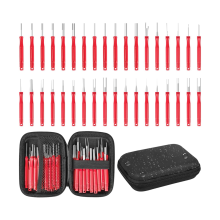 Kit de ferramentas para remoção de terminais 36 peças Kit de ferramentas para remoção de pinos vermelho