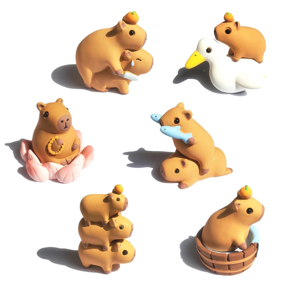 Figurines de capybara, accessoires de jardin féerique, pour décoration de pelouse, de maison et de bureau