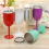 Wine Glass Stainless Steel Double Layer Goblet White 2