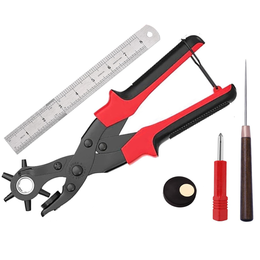 Ensemble de perforatrices pour cuir, kit de pinces perforatrices rotatives professionnelles