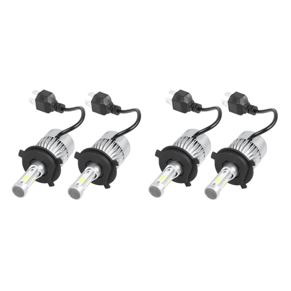 2Pair S2 H4 72W 8000Lm Led Headlight Car Hi/Lo Beam Bulbs 6000K White 4852522473468