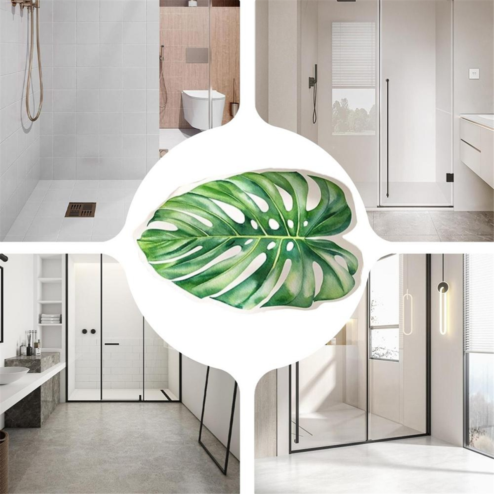 Badematten FüR BadezimmertüRbereich Teppich GrüNe BläTter Kieselalgen Badematte B-image