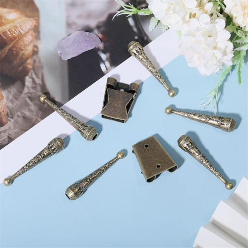 8Pcs Bolo Tie Tips Replacement End Caps & 4pcs Iron Bolo Tie Slider B 1