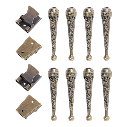 8Pcs Bolo Tie Tips Replacement End Caps & 4pcs Iron Bolo Tie Slider B