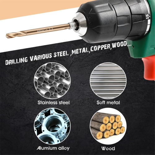 Cobalt Drill Bits Double End Drill Bits for Hardened Steel Wood Cast 2