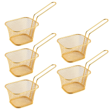 filtro de óleo quadrado cesta de fritura lanche talheres cesta pequena