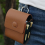 Golf Ball Bag Rangefinder Instrument Shockproof PU Leather Case Brown 3