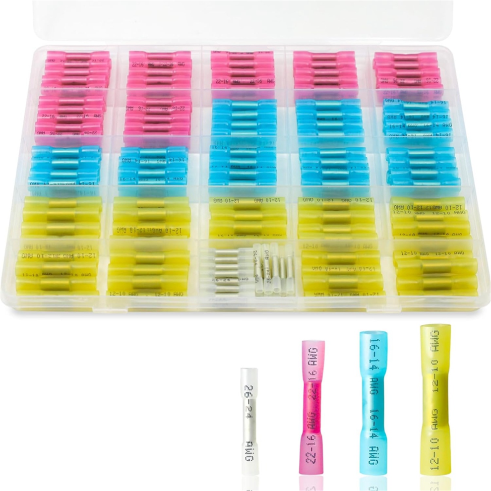 150Pcs Heat Shrink Butt Connectors Kit 4852522490014