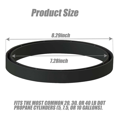 Para tanque de cilindro de propano, 2 peças de base espaçadora protetora de tanque de propano 2