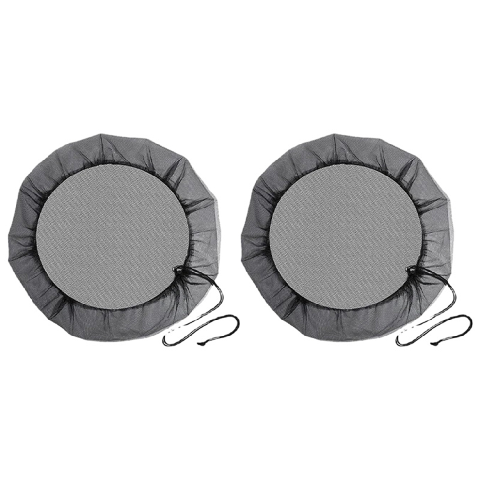 Couverture en filet pour barils de pluie avec cordon de serrage