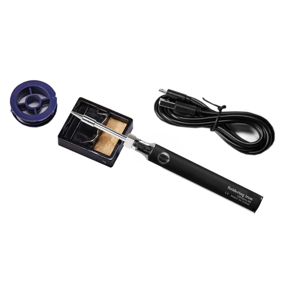 5V Fast Charging Lithium Built-In Wireless Soldering Iron Set Black 4852522496443
