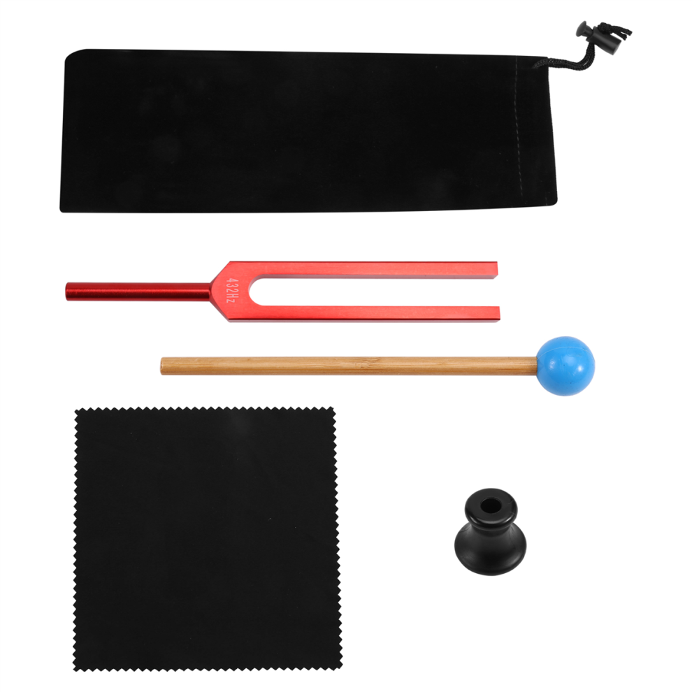 NeznaäKovã© Red 432 Hz Tuning Fork With Hammer, Aluminum Alloy Tuning Fork