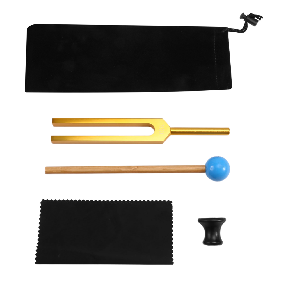 NeznaäKovã© Gold 432 Hz Tuning Fork With Hammer, Aluminum Alloy Tuning Fork