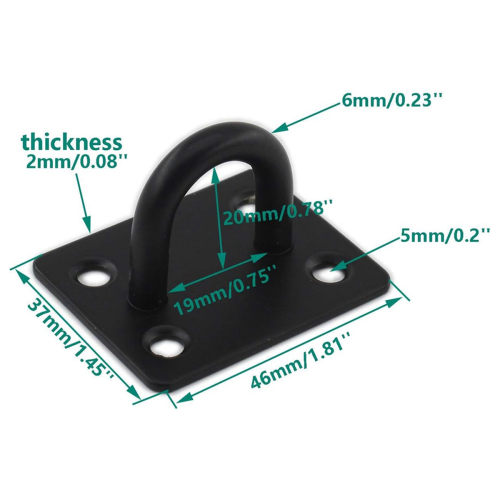 Pad Eye Plate U Hooks Heavy Duty Wall Mount Ring Hooks 2
