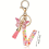 Porte-clés pendentif lettre Y rose mignon avec initiale, porte-clés papillon 4