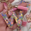 Pendentif lettre U rose mignon porte-clés initiale porte-clés papillon 5