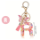 Pendentif lettre U rose mignon porte-clés initiale porte-clés papillon 3