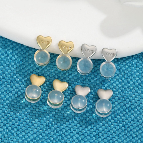 8PCS Earring Backs for -Ears,Gold+Silver 1