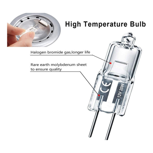 G4 Bulb,20 Pack Halogen G4 12V 20W with G4 Bi-pin Base 2