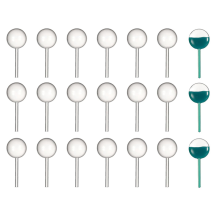 100-delige papieren cupcake- en jamdruppeldecoratieset (rond)
