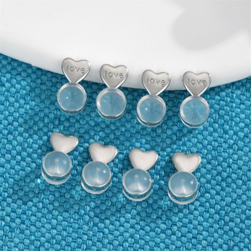 8PCS Earring Backs for -Ears,White Gold 1