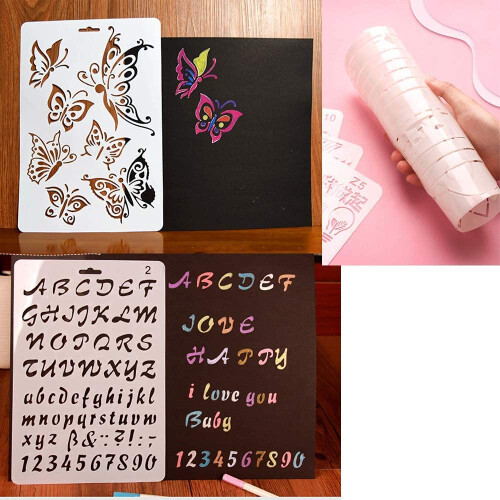 10 folhas de estêncil em branco de 7 mil, estêncil de modelo Mylar de 12 x 12 polegadas 2