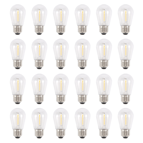 24 Pack 3V LED S14 Replacement Light Bulbs, Solar String Light Bulbs