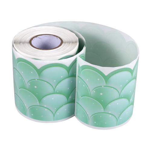 20M Ombre Green Scallops Πίνακας Ανακοινώσεων με Ίσια Περιθώρια 1
