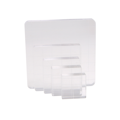 6Pcs Stamp Blocks Acrylic Clear Stamping Blocks Tools with Grid Lines 1