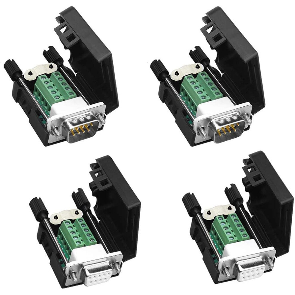 Db9 Solderless Rs232 D-Sub Serial To 9Pin Port (2-Male+2-Female) 4853226325961