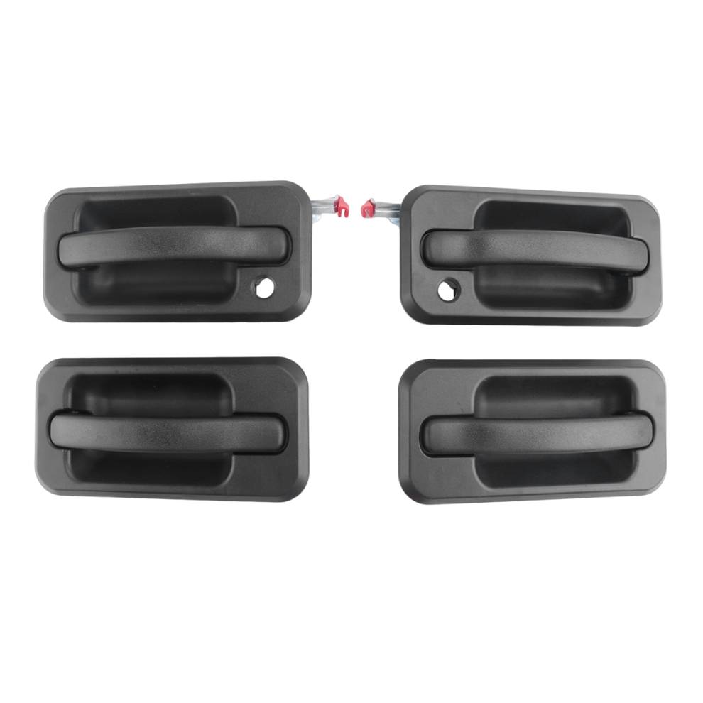 4Pcs Exterior Outside Door Handle Set For 2003-2009 H2 Black 4853226325954