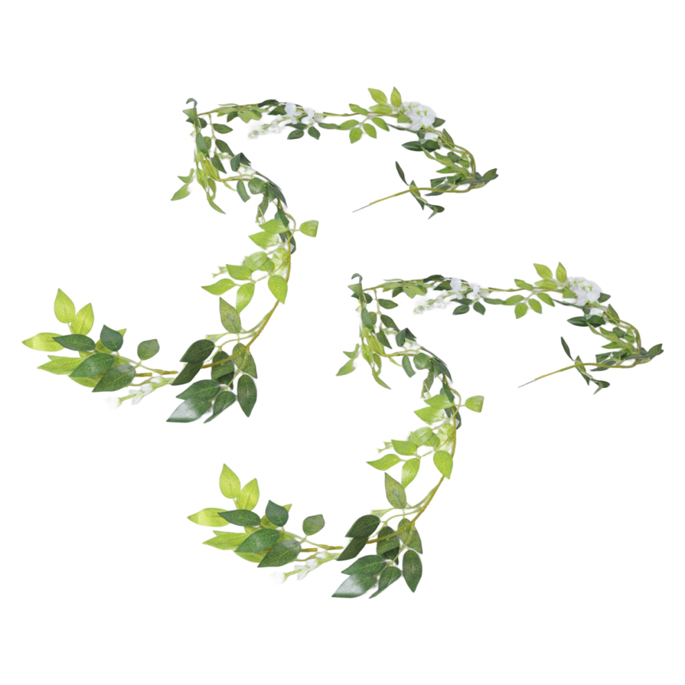 2 Pezzi 7 Piedi/Pz Ghirlanda Di Glicine Artificiale, Ghirlanda Di Fiori Di Glicine, Bianca