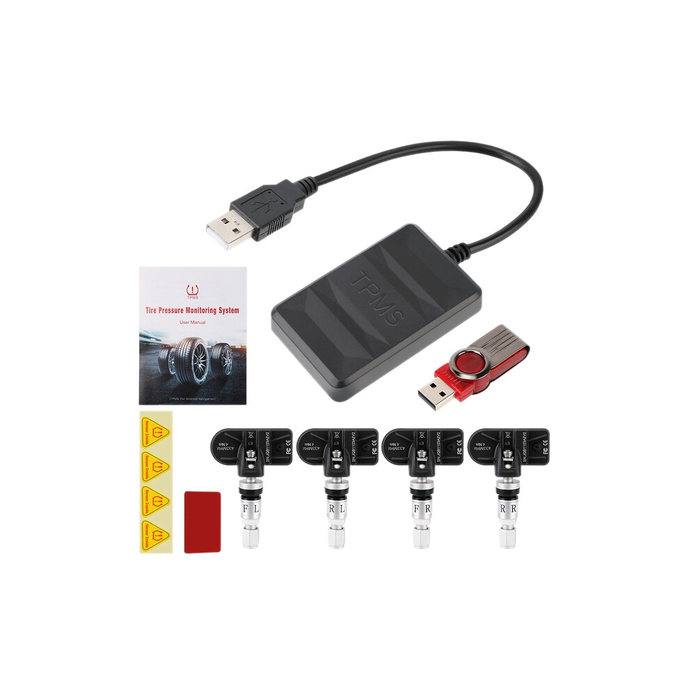 Car TPMS Tire Pressure Monitoring System USB Android Navigation Tire-image-OPC-PGZX7PR-NEW