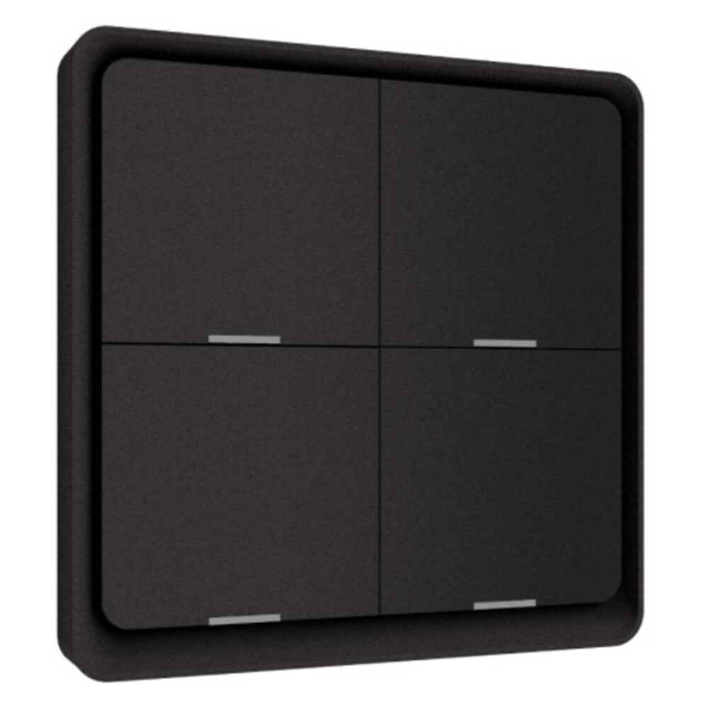 Interruttore Wireless Tuya Zigbee A 4 Canali Con 12 Scene, Pulsante, Nero
