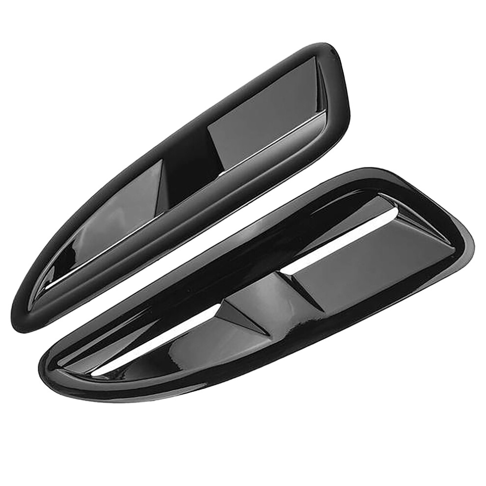 1 Pair Xkr Style Universal Car Bright Front Hoods Bonnet Vents Black 4853226335304