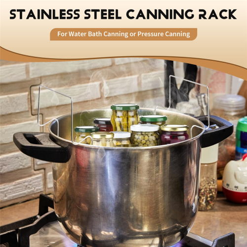 Canning Rack,Canning Jar Rack,Steamer Rack for Canning -Silver 2