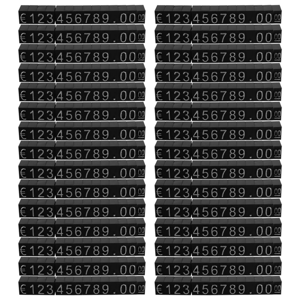 30 Set Di Cubi Di Plastica Con Etichette Per La Visualizzazione Dei Prezzi E Numeri Regolabili
