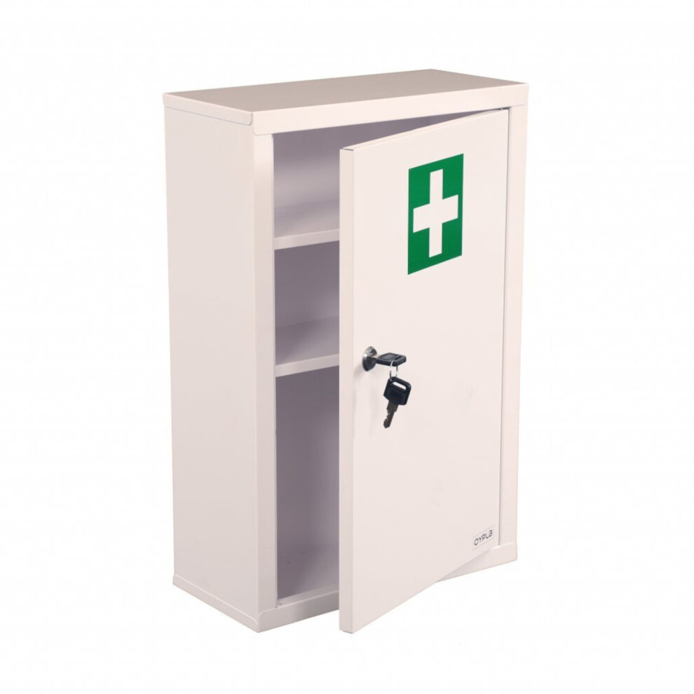 Oypla Wall Mounted Metal First Aid Medicine Medical Cabinet Locker