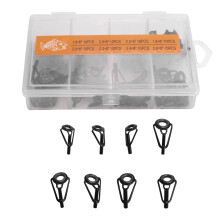Kit de pontas de vara de pescar com 80 peças, aço inoxidável, pontas de cerâmica para pesca
