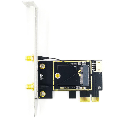 Προσαρμογέας κάρτας WiFi PCIE Bluetooth για υπολογιστή, επιτραπέζια κεραία Wi-Fi M.2 2