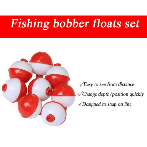 30 τεμάχια ψαρέματος Bobbers 1 ίντσας, φελλοί ψαρέματος με κουμπί 2